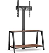 FITUEYES TV Stand Cabinet with Bracket for 32” - 55” Wooden Open Shelves Floor TV Unit TV Table w...