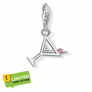 Thomas Sabo Women Charm Pendant Cocktail Charm Club 925 Sterling Silver 1802-013-27