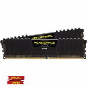 CORSAIR CMK64GX4M2E3200C16 VENGEANCE LPX 64GB (2 x 32GB) DDR4 3200 (PC4-25600) C16 1.35V Desktop Memory - Black