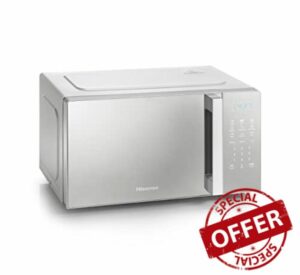 Hisense 700 Watts 20 Litre Silver Digital Solo Microwave Oven With 800W Grill H20MOMSS4HGUK Automatic Defrost