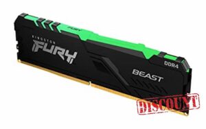 Kingston FURY Beast RGB 8GB 3200MHz DDR4 CL16 Desktop Memory Single Stick KF432C16BBA/8