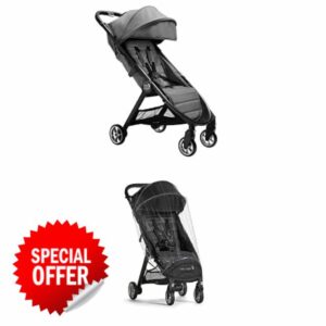 Baby Jogger City Tour 2 Lightweight Travel Pushchair with Weather Shield | Shadow Grey (Grey)