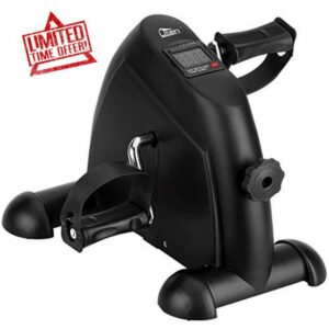 Mini Exercise Bike Pedal Exerciser Resistance Cycle Indoor Gym Black