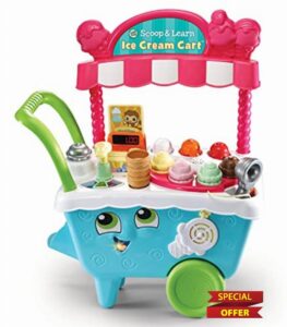 VTech LeapFrog 600703 Scoop & Learn Pretend Toddler Toy for Role Play Food and Magic Ice Cream Scooper Scoop/Learn Cart Set
