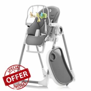 Sweety Fox Folding High Chairs for Babies and Toddlers - with Toy Arch - High Chair with Adjustable Heights and Position - Baby High Chairs 6 Months Plus (Max 15kg)