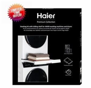 Haier Universal Stacking Kit with Sliding Shelf for Washing Machines and Dryers