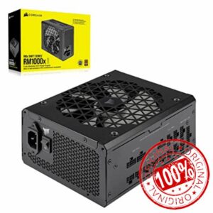 Corsair RM1000x SHIFT Fully Modular ATX Power Supply - Modular Side Interface - ATX 3.0 & PCIe 5.0 Compliant - Zero RPM Fan Mode - 105°C-Rated Capacitors - 80 PLUS Gold Efficiency - Black