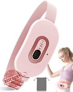 Menstrual Heating Pad Rechargeable-Portable Period Cramp Heat Pad with 3 Heat Levels and Vibration Massage Modes for Back and Stomach Pain Relief