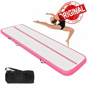 Tumbling Gymnastics Mat Inflatable 10cm Thick Air Floor Practice Gymnastics Workout Mat Practice for Home Use/Training/Cheer leading/Yoga/Water Fun No inflatable pump