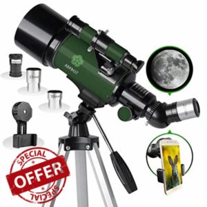 ARPBEST High Definition Telescope with Smartphone Holder & Tripod - 70mm Aperture & 400mm AZ Mount - High Power Astronomical Telescope for Kids - Beginners Telescope for Adults with Carrying Bag