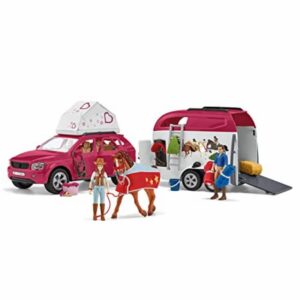 SCHLEICH 42535n Horse Adventures with Car and Trailer Horse Club Toy Playset for children aged 5-12 Years