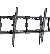 Perlegear TV Wall Bracket for Most 37-82 inch Flat and Curved TVs up to 60kg, Tilt TV Wall Mount ...