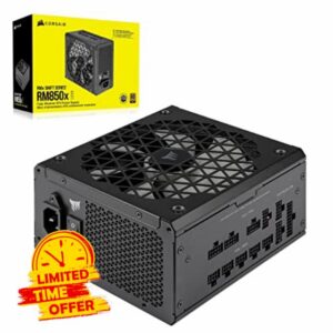 Corsair RM850x SHIFT Fully Modular ATX Power Supply - Modular Side Interface - ATX 3.0 & PCIe 5.0 Compliant - Zero RPM Fan Mode - 105°C-Rated Capacitors - 80 PLUS Gold Efficiency - Black