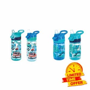 Nuby Super Quench Water Bottle-No Spill Active Toddler Sippy Cup|540ml/19oz |Carry Handle|Freeflow|Dishwasher and Steriliser Safe|Suitable Beaker & Incredible Gulp Water Bottle - No Spill Active