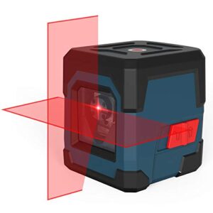 RockSeed Cross Laser Level Horizontal and Vertical Points Rotatable 360 Degree Self Levelling Laser Level with Manual/Self-Leveling Mode IP54 Anti-Splash 1M Shockproof (Battery Included)
