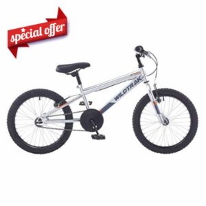 Wildtrak - 20 Inch Bike for Children 6-9 Years Old with Adjustable Brakes - Silve