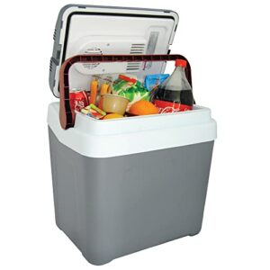 24 L Portable Travel Cooler Box Camping Car Fridge Refrigerator w/DC Power Cord