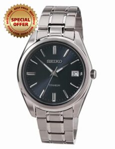 Seiko Herren-Uhr Quarz Titan mit Edelstahlband
