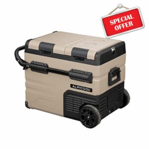 Alpicool TAW45 45L Car Fridge Freezer Portable Compressor Car Refrigerator 12/24V Electric Cooler for Camping