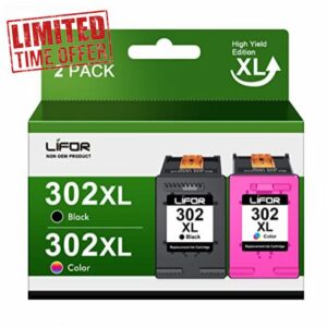 302XL Ink Cartridges 302 Ink Cartridges Combo Pack Remanufactured for HP 302 XL Black and Colour Ink for HP Envy 4520 4527 4524 4523 OfficeJet 3835 3830 3831 4658 4650 5230 DeskJet 3630 1110 213