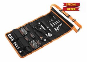 Black + Decker A7063-QZ 77 Piece Tool Accessories Roll Bag