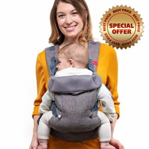 You+Me 4-in-1 Baby Carrier from Newborn to Toddler (8-32lbs) - Convertible Infant Front and Backpack Carrier - Ergonomic 4-Position Cool Air Mesh Carrie