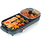 Electric Grill, Uten Versatile Griddle, Electric Non-stick Grill with 180° Flat Open and Drip Pan...