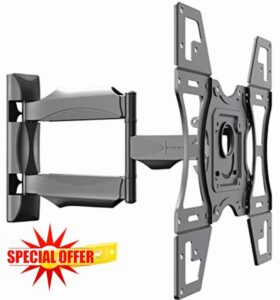 Invision Ultra Strong TV Wall Bracket Mount Single Arm Tilt & Swivel for 26-60 Inch LED LCD OLED 4K HDR Smart Flat & Curved Screens - Max. VESA 400x400mm - Max Load Capacity 40kg (HDTV-L)