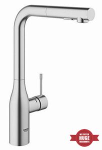 GROHE 30270DC0 | Essence Single-Lever Kitchen Mixer | Pull-Out Comfort Dual Spray | Supersteel