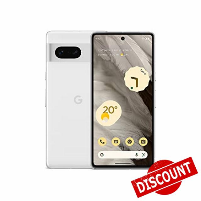 Google Pixel 7 – Unlocked Android 5G Smartphone with wide-angle lens and 24-hour battery – 128GB – Snow