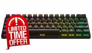 SteelSeries Apex Pro Mini - Mechanical Gaming Keyboard – World’s Fastest Keyboard – Adjustable Actuation – Compact 60% Form Factor – American (QWERTY) Layou