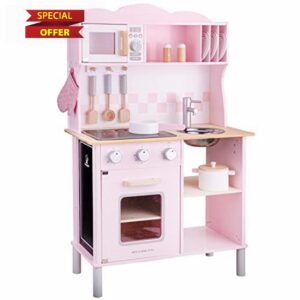 New Classic Toys 11067 Wooden Pretend Toy Kitchen for 3Y+