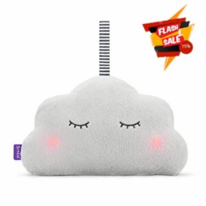 SnüzCloud Baby Sleep Aid with 4 Soothing Sounds and 2 Gentle Light Options – Soft Plush Feel – Portable & Stylish
