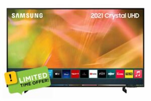 Samsung AU8000 43 Inch Smart TV (2021) - Crystal 4K AirSlim Smart TV with HDR10+