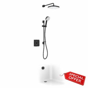 Mira Showers 1.1967.010 Evoco Triple Outlet Thermostatic Mixer Shower with Bathfill Featuring HydroGlo Technology