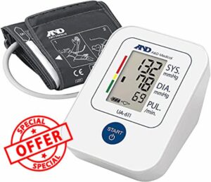 A&D Medical Blood Pressure Monitor Upper Arm Blood Pressure Machine NHS Approved UA-611