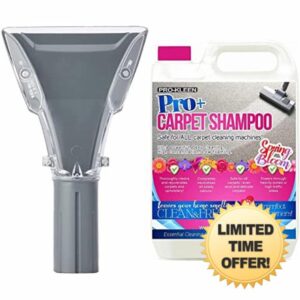 Karcher 4.130 - 001.0 - Stitching Nozzle & Pro-Kleen Pro+ Carpet Shampoo and Upholstery Cleaning Solution 4 in 1 Concentrate – Pet Carpet Cleaner with Odour Removal