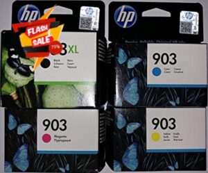 HP 903Xl black and HP 903 1x cyan/magenta/yellow original Ink cartridges for HP Officejet 6950