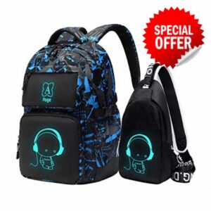 Asge Unisex-Children Rucksack School backpack set (pack of 2)