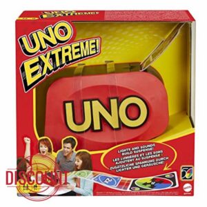 UNO Extreme Card Game Featuring Random-Action Launcher with Lights & Sounds & 112 Cards