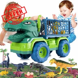 EPPO Sibytech Dinosaur Truck Playset Toys for Kids 3-5