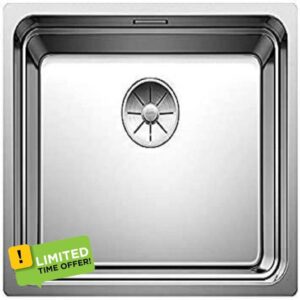 BLANCO ETAGON 500-U – Stainless Steel Kitchen Sink for 60 cm Wide Base Units – Undermount – Stainless Steel Satin Polish – 521841