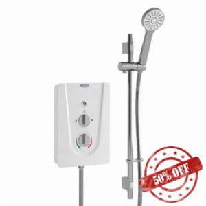 Bristan SM395 W 9.5 kW Smile 3 Electric Shower - White            [Energy Class A]