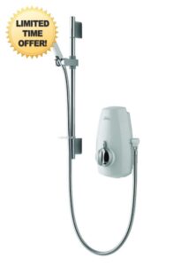 Aqualisa Aquastream Thermo mixer shower with adjustable head - White/Chrome