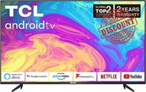 TCL 43P615K 43 Inch 4K Ultra HD Smart Android TV with Freeview Play