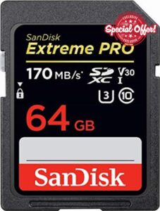 SanDisk Extreme PRO 64GB SDXC Memory Card up to 170MB/s