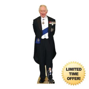 Star Cutouts SC4231 King Charles with Medals Lifesize Cardboard Cutout With Mini