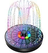 AISITIN Solar Fountain 3.5W Solar Water Feature Round Split Stand Individually Floating Bird Bath...