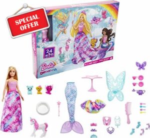 Barbie Dreamtopia Advent Calendar with Barbie Doll & 24 Surprises Including Fairytale Fashions