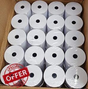 20 Rolls of Premium 80 x 80mm Thermal Paper Till Rolls